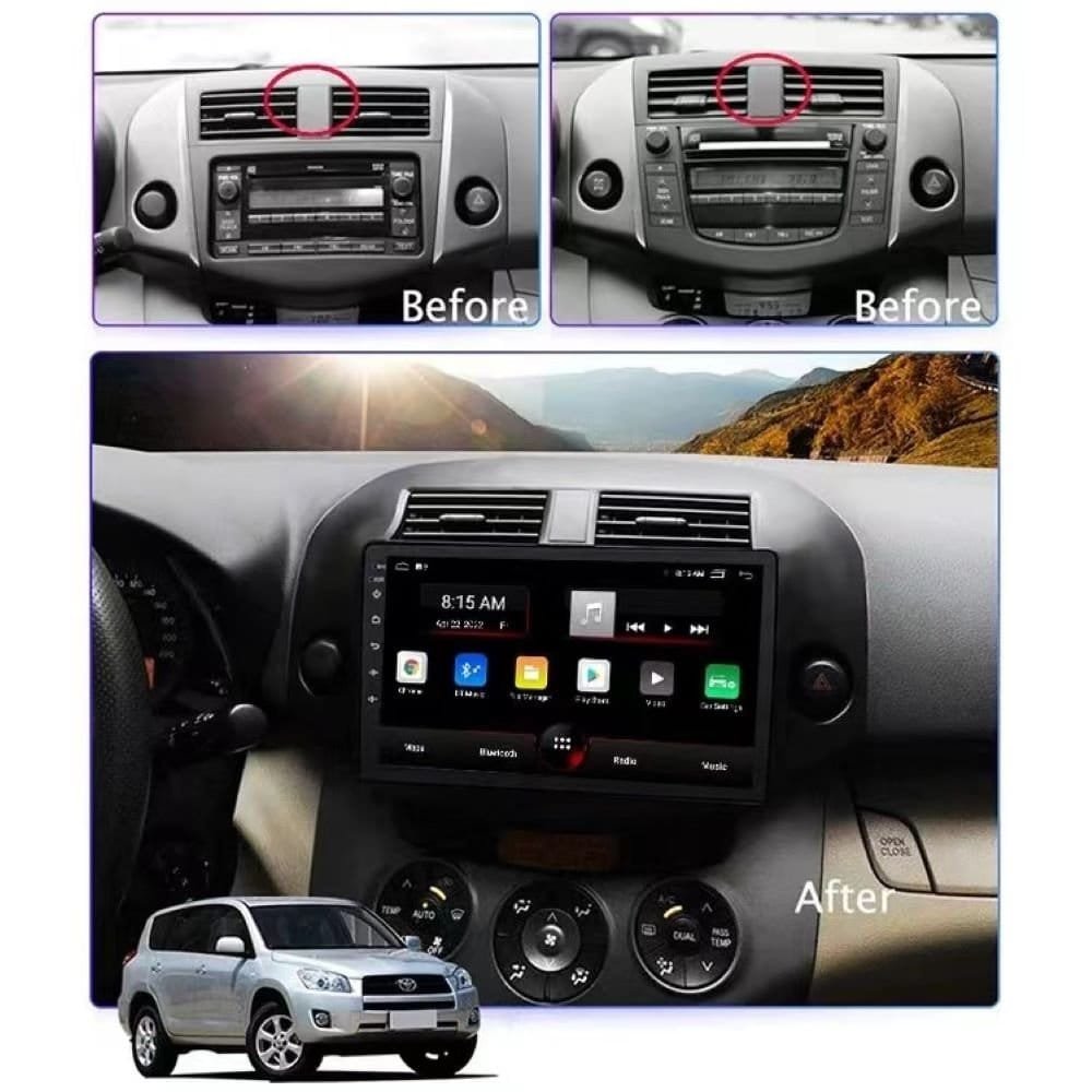 Car Radio Fascia Frame Adapter Android Radio Audio Dashboard Kit Face Plate For Toyota RAV4 2006-2012 (FT-010) - Image 3