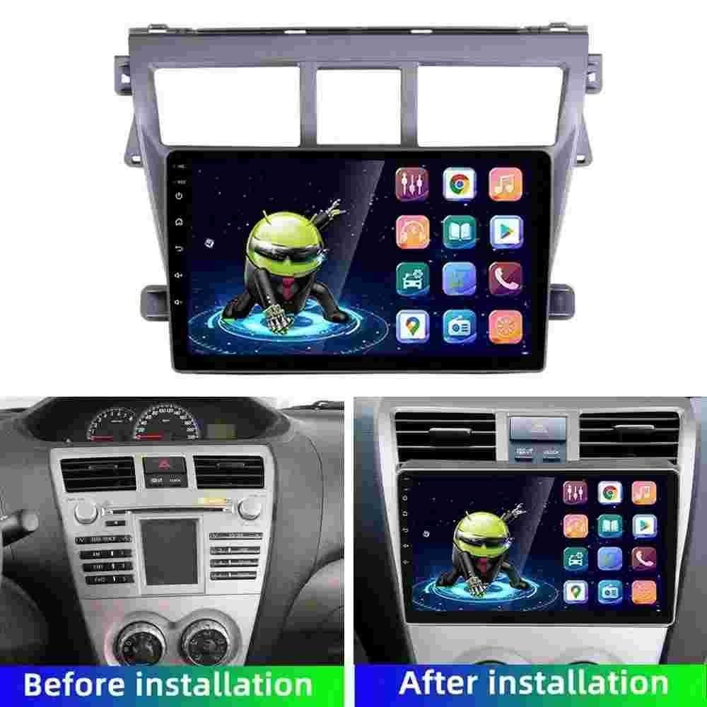 Car Frame Fascia Adapter Android Radio Dash Fitting Panel Kit For Toyota Vios Belta Yaris Vitz (FT-024) - Image 3