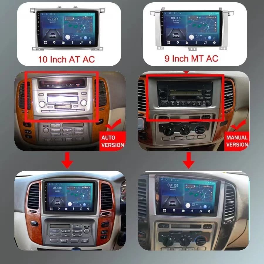 Car Frame Fascia Adapter Android Radio Audio Fitting Panel Kit For Toyota Land Cruiser 100 Lexus Lx470 (FT-042) - Image 2