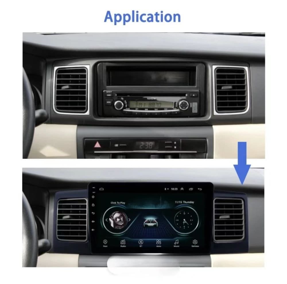 Car Frame Fascia Adapter For Toyota Corolla Altis EX E120 E130 BYD F3 Android Radio Dash Fitting Panel Kit (FT-043214) - Image 3