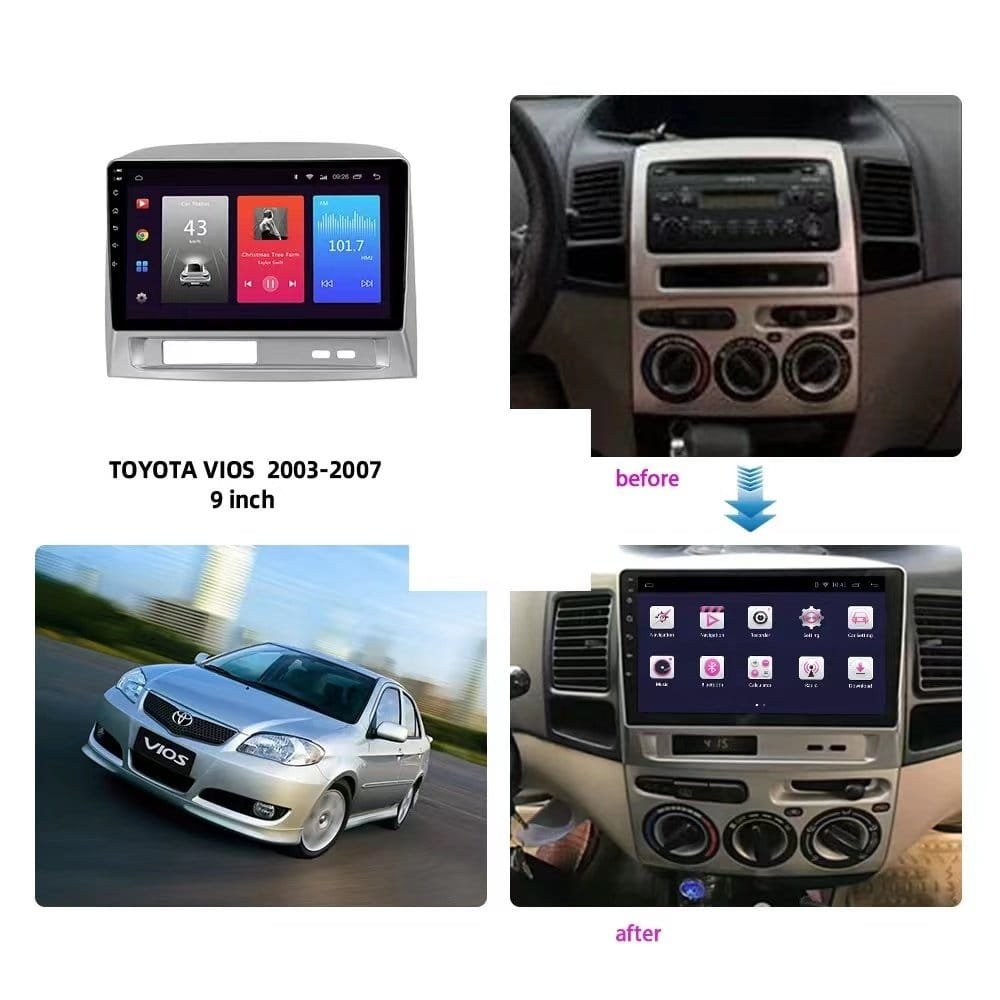 Car Frame Fascia Adapter Android Radio Dash Fitting Panel Kit For Toyota Vios(FT-057) - Image 3